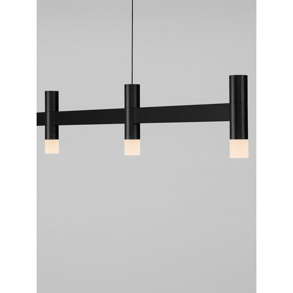 Aluminiowa lampa wisząca LED ze ściemniaczem w kolorze matowej czerni z kloszem ze szkła akrylowego Poetic – Nova Luce-image-2