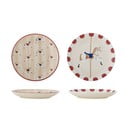 Kremowe kamionkowe talerze deserowe ze świątecznym motywem zestaw 2 szt. ø 16 cm Merry-go-round – Bloomingville