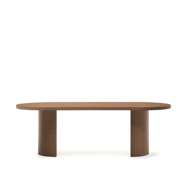 Okrągły stół z blatem w dekorze orzecha 100x240 cm Nealy – Kave Home-image-4