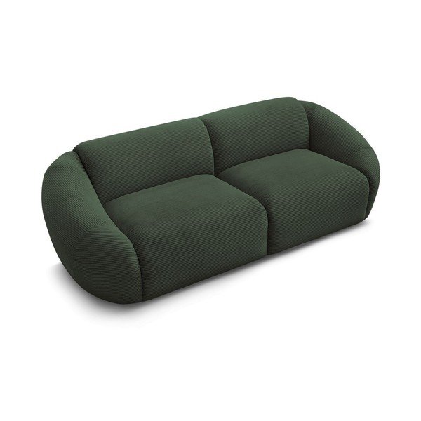 Zielona sztruksowa sofa 250 cm Tina – Bobochic Paris-image-3