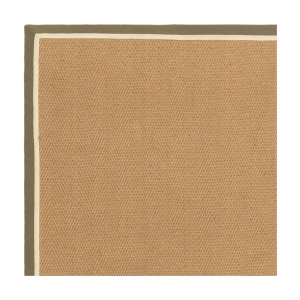 Dywan z juty dwustronny/tkany ręcznie w kolorze khaki/w naturalnym kolorze 240x340 cm Bordo Herringbone Khaki – Asiatic Carpets-image-4