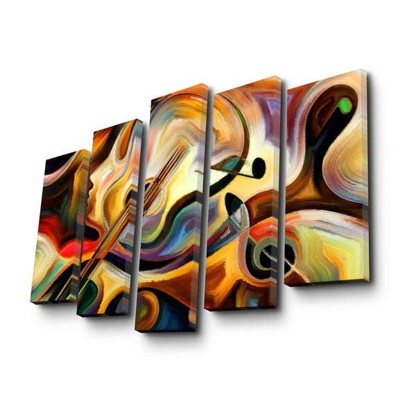 Obraz wieloczęściowy Abstract Music, 105x70 cm