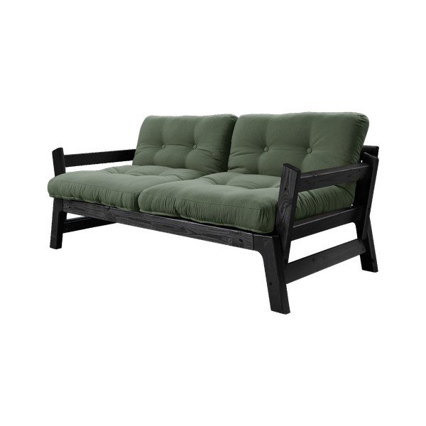 Sofa rozkładana z zielonym obiciem Karup Design Step Black/Olive Green-image-1
