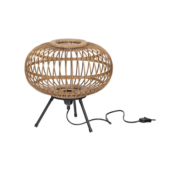 Lampa stołowa z bambusowym kloszem (wys. 33 cm) Laut – Basiclabel 