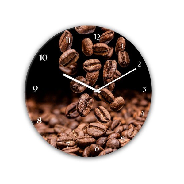 Zegar ścienny Styler Glassclock Coffee Seeds, ⌀ 30 cm-image-2