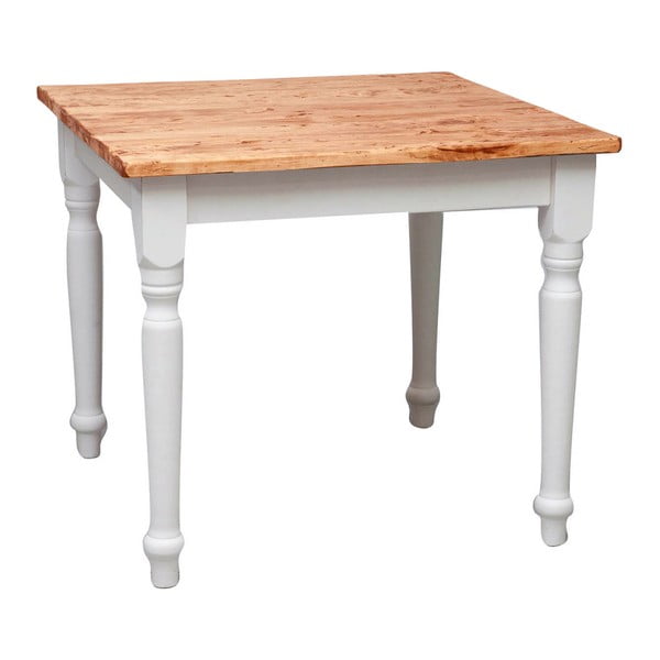 Biały stół drewniany do jadalni Biscottini Vill