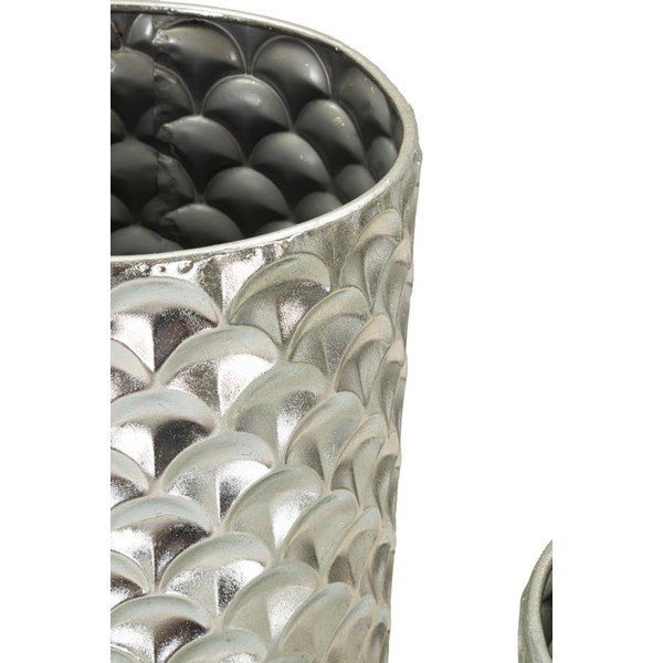 Metalowe wysokie wazony zestaw 2 szt. w kolorze srebra (wysokość 92 cm) Silvy – Mauro Ferretti-image-3