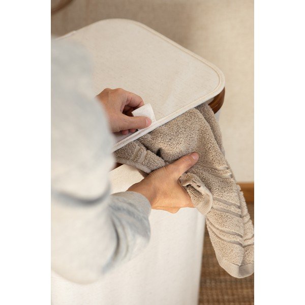 Kremowy tekstylny kosz na pranie Bamboo/Linen – Bigso-image-4