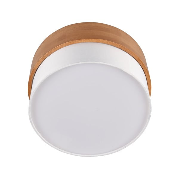 Biało-naturalna lampa sufitowa z tekstylnym kloszem Seasons – Trio-image-3