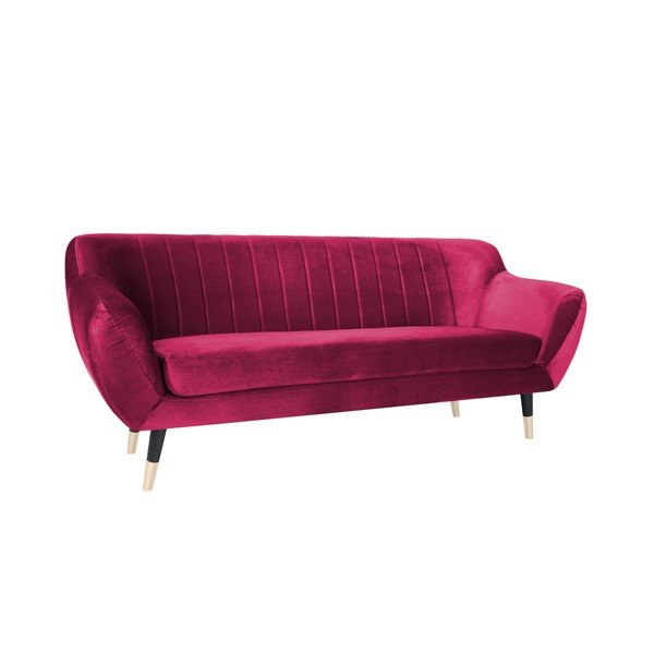 Różowa sofa z czarnymi nogami Mazzini Sofas Benito, 188 cm-image-2