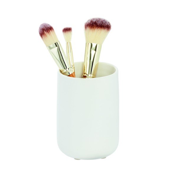 Biały ceramiczny kubek na szczoteczki iDesign Vanity