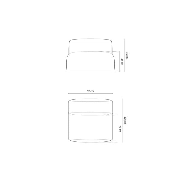 Zielony moduł sofy (moduł środkowy) Martina – Micadoni Home-image-4