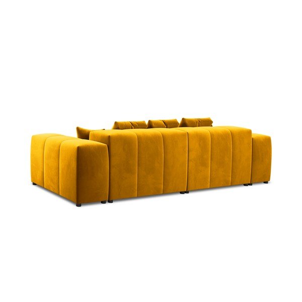 Żółta aksamitna sofa 320 cm Rome Velvet – Cosmopolitan Design-image-4