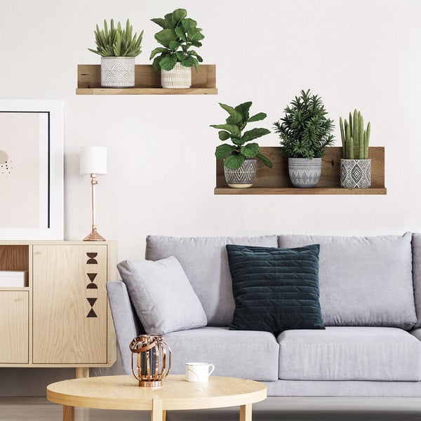 Naklejka na ścianę 60x35 cm 3D effect Green Plants – Ambiance-image-2