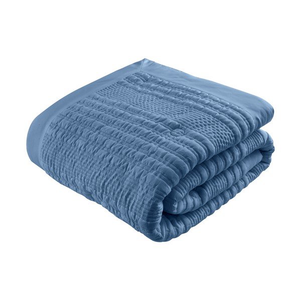 Niebieska narzuta pikowana 220x220 cm  Lennon Stripe – Catherine Lansfield-image-2