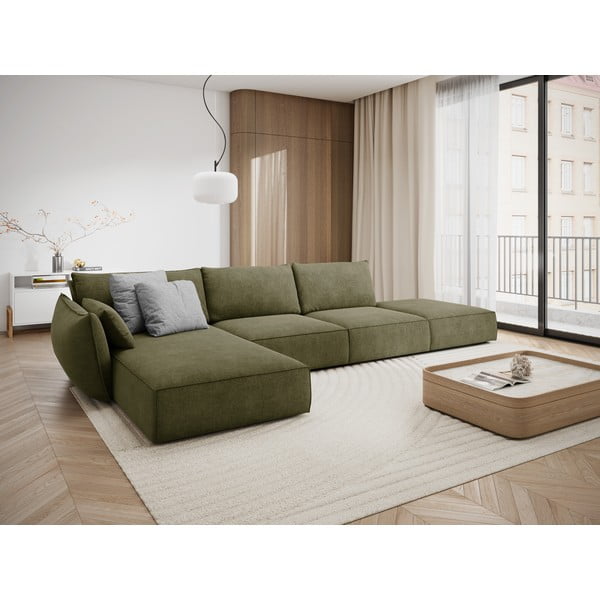 Zielony narożnik (lewostronny) Vanda – Mazzini Sofas-image-1