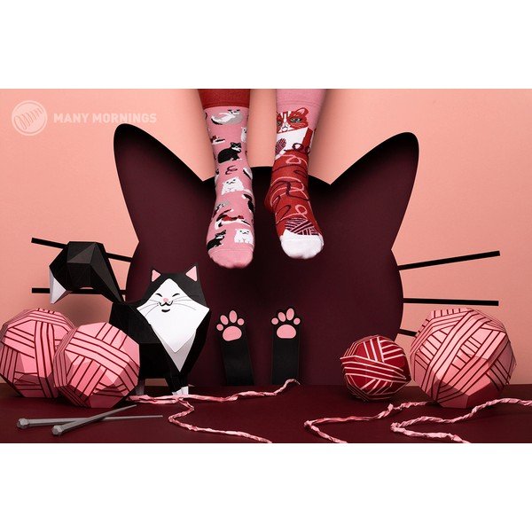Skarpetki Many Mornings Playful Cat, rozm. 35–38-image-1