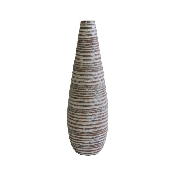 Jasnoobrązowy wazon Stardeco Drop, 37,5 cm