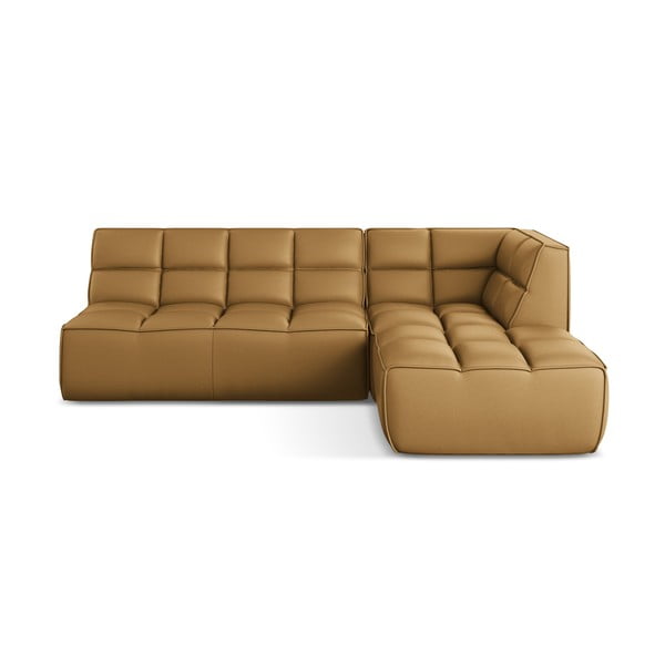 Koniakowy narożnik modułowy z imitacji skóry (strona zmienna) Kalai – Makamii