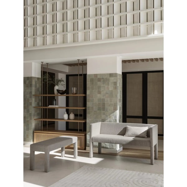 Beżowa  ławka z materiału bouclé Sitta – Blomus-image-1