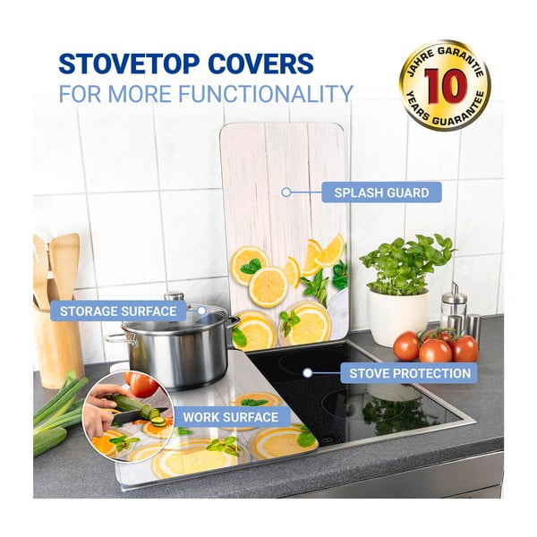 Płyty ochronne na kuchenkę ze szkła hartowanego zestaw 2 szt. 52x30 cm Lemons – Wenko-image-3