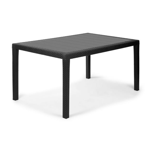 Czarny stół ogrodowy Fieldmann Prince, 150x90 cm