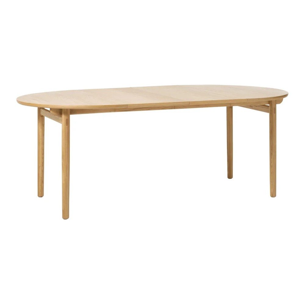 Okrągły rozkładany stół w dekorze dębu ø 120 cm Carno – Unique Furniture (zdjęcie 4)
