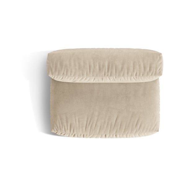 Beżowy aksamitny moduł sofy (moduł środkowy) Martina – Micadoni -image-3