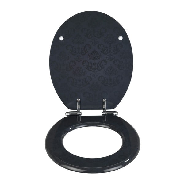 Ciemnoszara deska sedesowa wolnoopadająca Wenko Bellevue, 42,5x35,5 cm-image-2