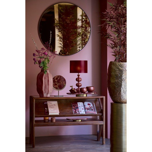 Konsola ze szklanym blatem w naturalnym kolorze 41x119 cm Yuki – Light & Living-image-2