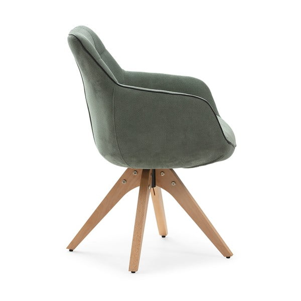 Zielone tapicerowane fotele jadalniane zestaw z podłokietnikami 2 szt. Donatelo – Marckeric-image-4