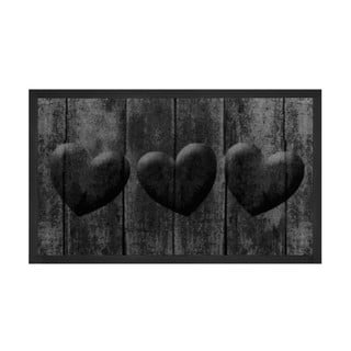 Szara wycieraczka Hanse Home Hearts, 45x75 cm
