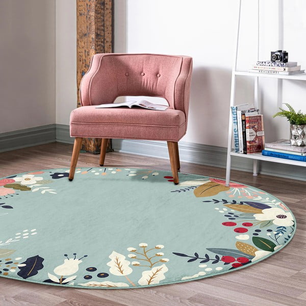 Okrągły dywan odpowiedni do prania i robotów sprzątających ø 100 cm Comfort – Mila Home-image-4