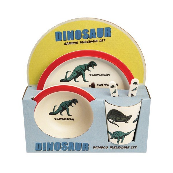 Zestaw naczyń dziecięcych z dinozaurami Rex London, 5 szt.