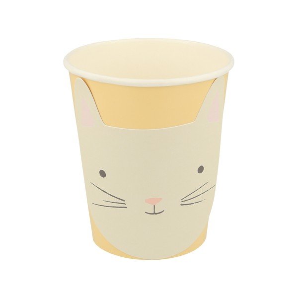 Papierowe jednorazowe kubki zestaw 8 szt. Cat – Meri Meri-image-4