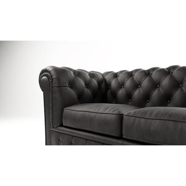 Antracytowa aksamitna sofa 184 cm Cambridge – Ropez-image-3