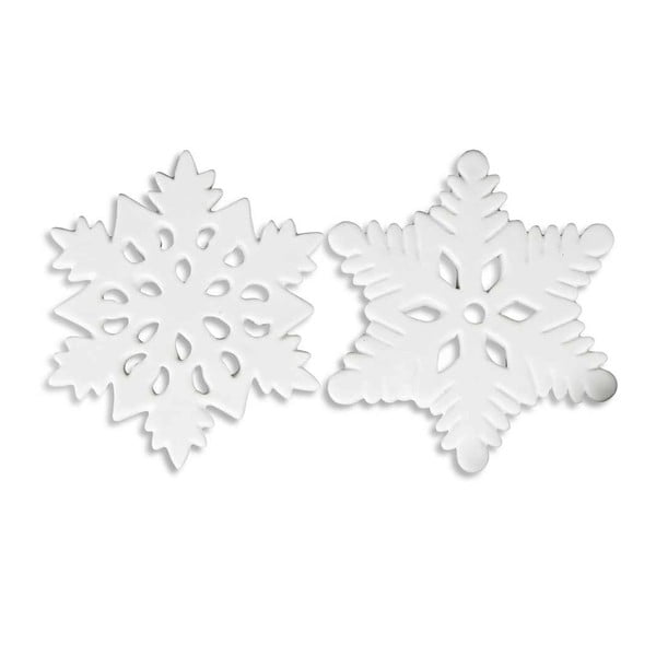 Zestaw 2 dekoracyjnych płatków śniegu Xmas
