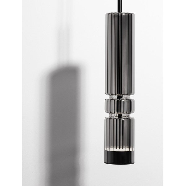 Szara szklana lampa wisząca LED ø 8 cm Bento – Nova Luce-image-4