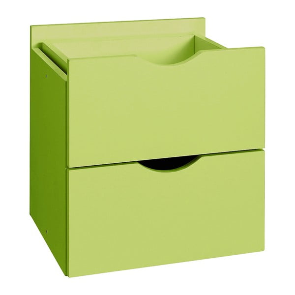 Zielona podwójna szuflada do regału Støraa Kiera, 33x33 cm