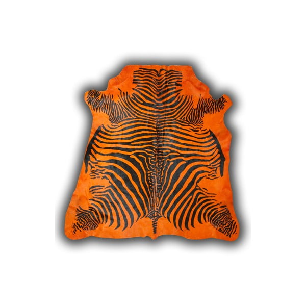 Skóra dekoracyjna  Norman Cow Zebra Orange, 170x190 cm