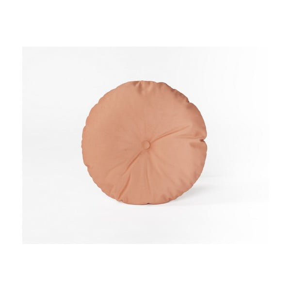 Okrągła poduszka dekoracyjna z aksamitnym obiciem Velvet Atelier Peach, ⌀ 45 cm