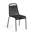 Czarne krzesło ogrodowe ze stalową konstrukcją Kave Home Glenville