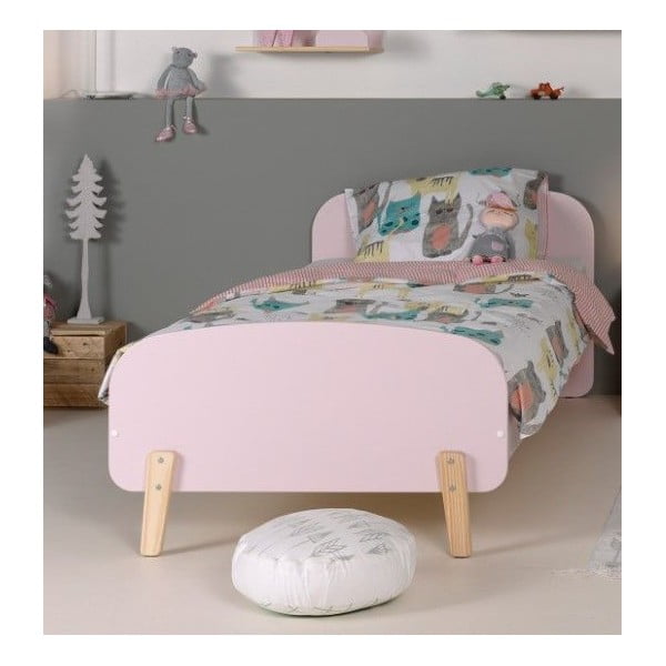 Różowe łóżko dziecięce Vipack Kiddy, 200x90 cm-image-1