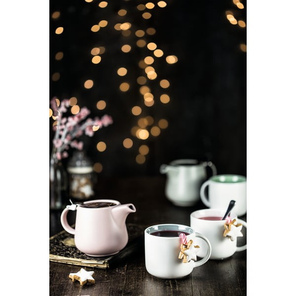 Biały kubek porcelanowy z szarym wnętrzem Maxwell & Williams Tint, 440 ml-image-4