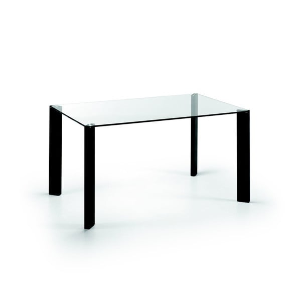 Stół z czarnymi nogami Corner, 140x90 cm
