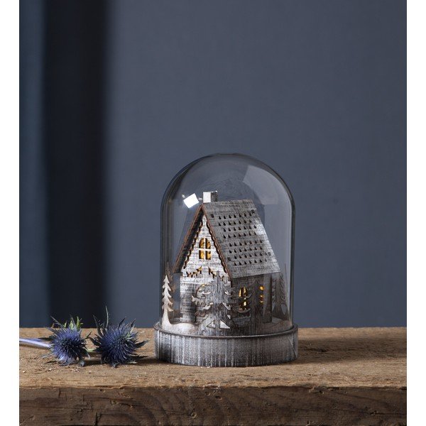 Brązowa dekoracja świetlna ze świątecznym motywem ø 12,5 cm Kupol – Star Trading-image-1