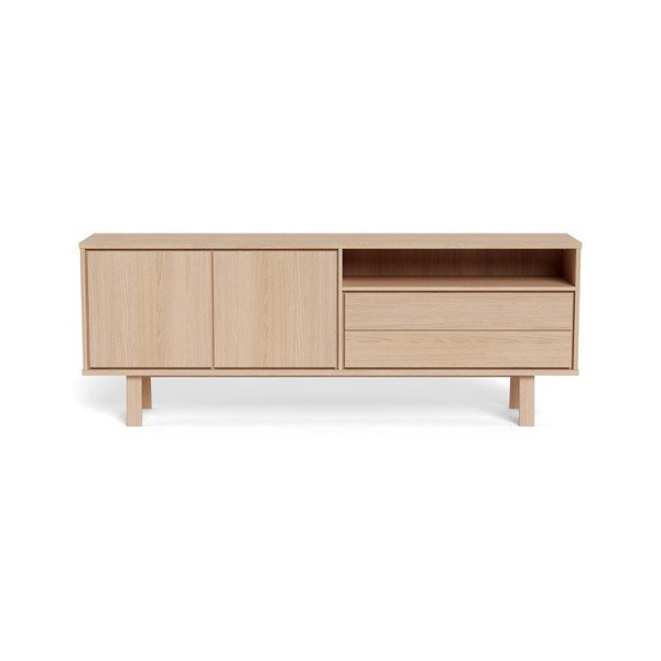 Fornirowana komoda w jasnym naturalnym kolorze 200x75x40 cm Lamberth – Actona-image-2