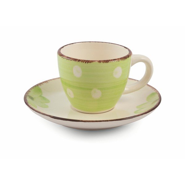 Zestaw 6 kolorowych filiżanek do espresso ze spodkiem VDE Tivoli 1996 Tazzine-image-2