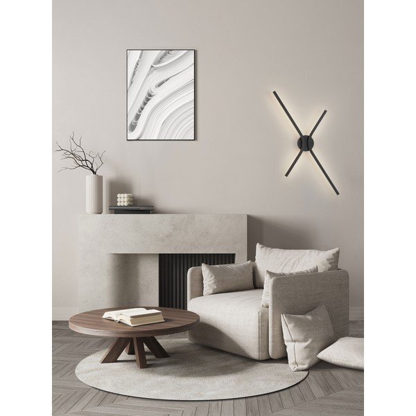 Aluminiowy kinkiet LED ze ściemniaczem w kolorze matowej czerni Akro – Nova Luce-image-1