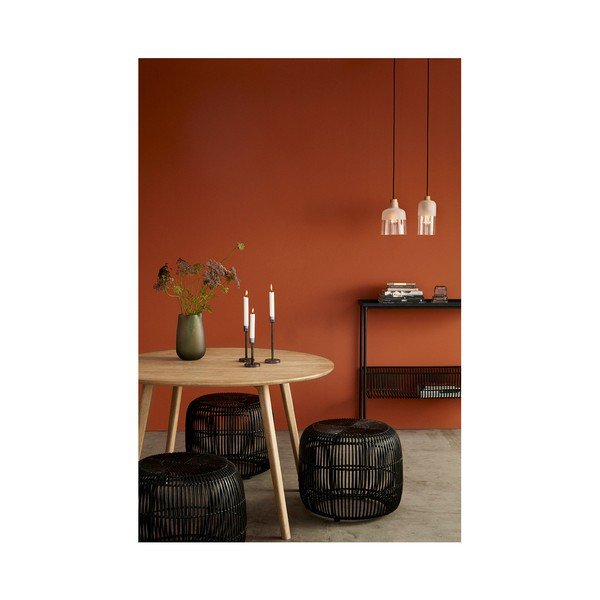 Czarna konsola z przegródką na czasopisma Hübsch Birthe, dł. 100 cm-image-1